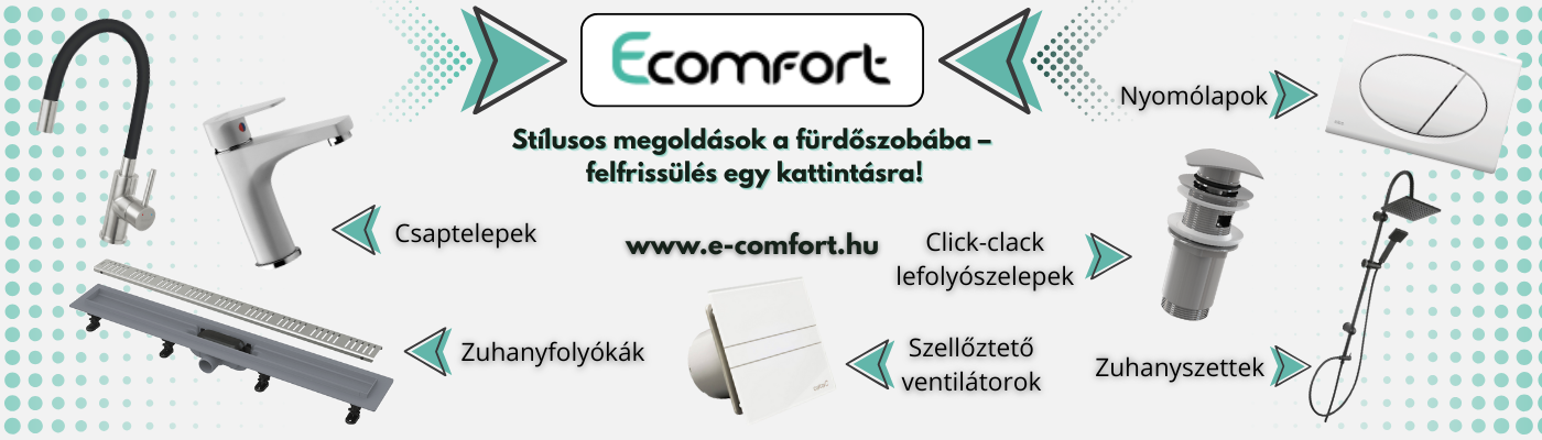 Csaptelepek, zuhanyszettek, szellőző ventilátorok, folyókák és szaniter termékek 