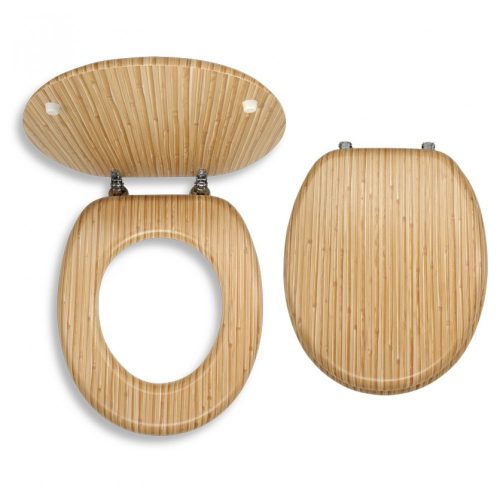 Novaservis bambusz mintás funérozott fa WC ülőke