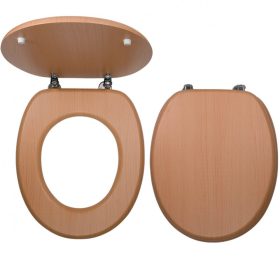   Novaservis Buk vörös bükk színű, funérozott fa (MDF) WC ülőke