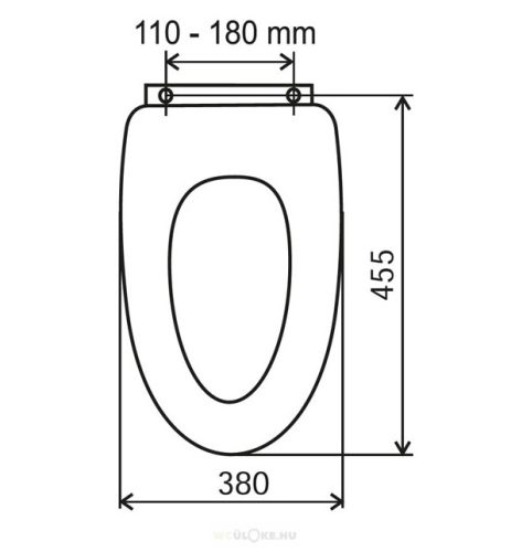 MDF WC-ülőke soft close és easy click – fehér