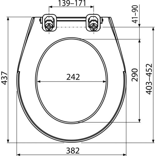 Alcaplast A60 antibakteriális műanyag fehér WC ülőke