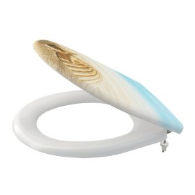   Alcaplast A604 Shell univerzális, lecsapódásgátlós, könnyen leszerelhető, kagyló mintás WC ülőke