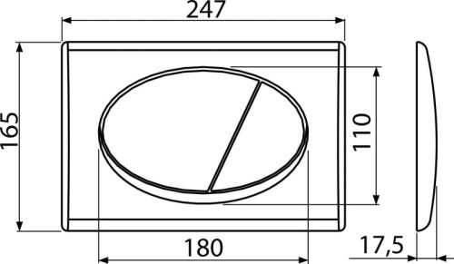 Alcaplast M71 nyomólap, fényes króm