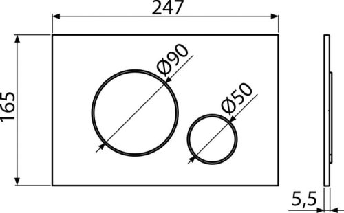 Alcaplast M676 nyomólap a falsík alatti szerelési rendszerekhez, fehér-matt