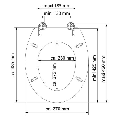 Schütte MDF Balance mintás wc ülőke