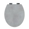 Novaservis Halványszürke, beton hatású MDF soft close WC ülőke