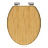 Bambusz WC-ülőke lágy záródással (természetes bambusz)