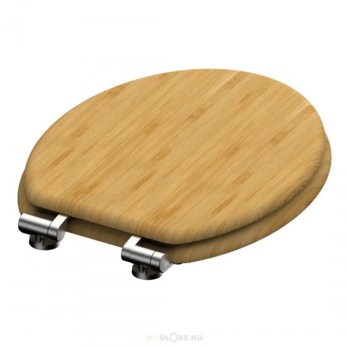 Bambusz WC-ülőke lágy záródással (természetes bambusz)