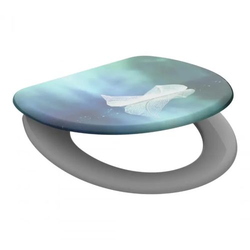 Duroplast WC-ülőke "Hullott levél" lágy záródással