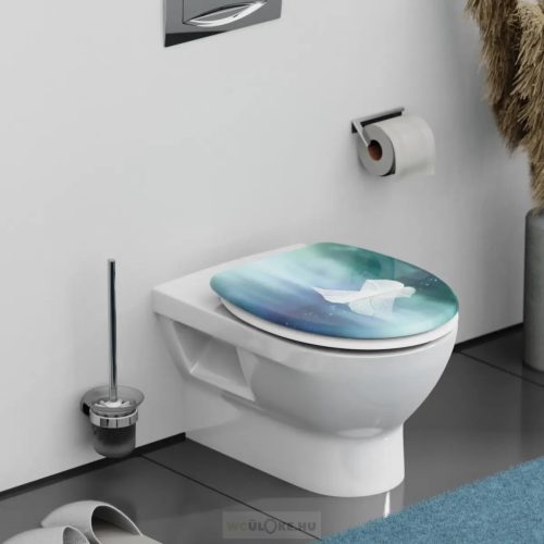 Duroplast WC-ülőke "Hullott levél" lágy záródással