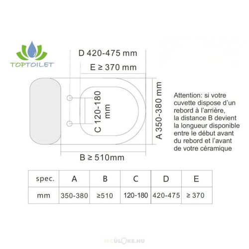 Japán stílusú bidés wc-ülőke Luxe Bronze